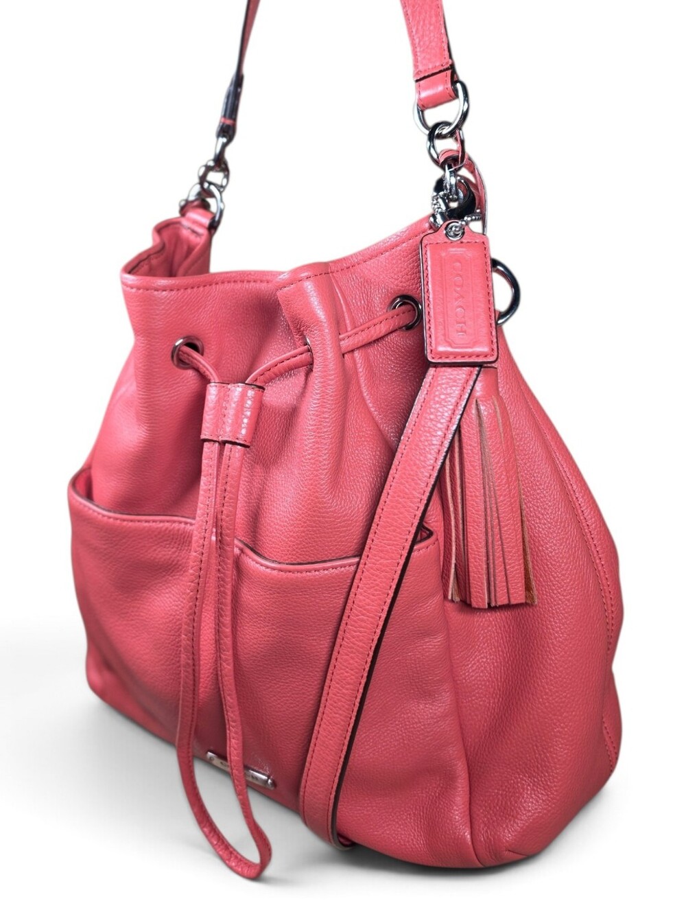 Coach Avery Leather Drawstring Bucket Bag w/ Tassel (Retail $358) - Picture 5 of 16